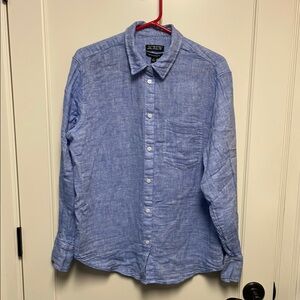 Linen J. Crew Blue Women’s Garçon Shirt